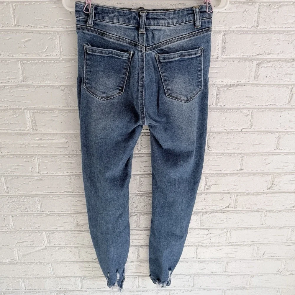 WAX Jeans Women's Blue‎ Distressed Skinny Size 5/27